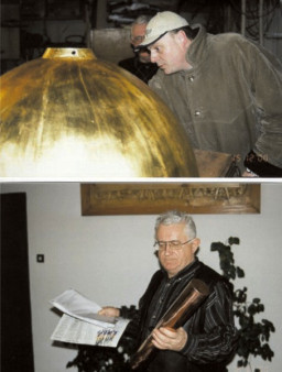 Kula i kaseta z polskimi i niemieckimi dokumentami 